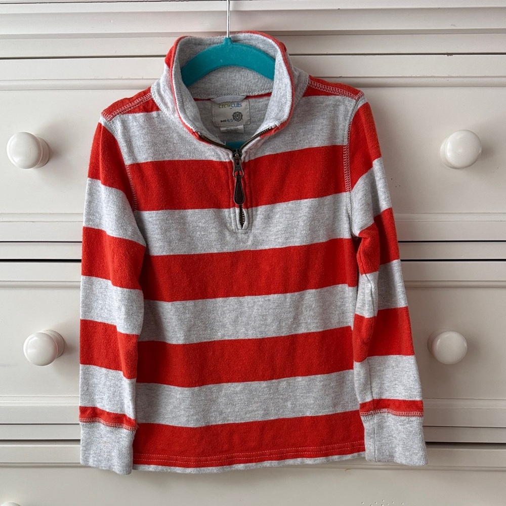 Crewcuts Orange and Gray Pullover